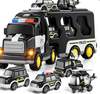 Kidology 5 in 1 Police Trucks Boy Toys for 3-5 Year Old Toddlers