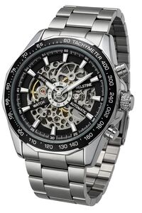 Helstine Men Automatic Watch Mechanical Wrist Watches Skeleton Analog Stainless Steel Business 30 Meter Waterproof Luminous Men Watch 2026