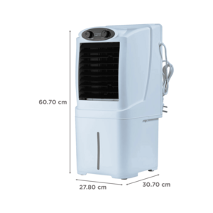 Croma 14 Litres Personal Table Air Cooler with Inverter Compatible (Anti Bacterial Honeycomb Pads, White)