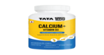 Tata 1mg Calcium & Vitamin D3 supplement with Zinc, Magnesium & Alfalfa | High absorption Calcium Citrate Maleate form | 500mg Calcium & 400iu Vitamin D3 | For strong bones & joints - [ 1 bottle ] 