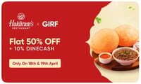  Swiggy Dineout : Flat 50% Off at Haldiram's Restaurant (18th - 19th April)
