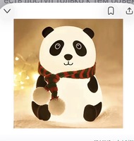 USB Rechargeable Panda Night Lamp (7 Color Change, White) 