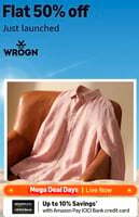 Amazon - Flat 50% Off on Wrogn Clothing + 10% Coupon Discount