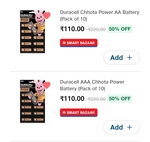 Duracell at 50% discount 
