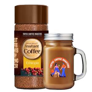Toffee Coffee Roasters | Ethiopia Speciality Instant Coffee With Free Mason Jar 100 gm 