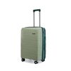 Provogue Azure Hard-Sided PP 65 Cm Check-in Medium Size Luggage Suitcase | Expandable Space with 8 Wheels Trolley Bags for Travel | Combination Lock | 5 Year Warranty (Laurel Green/Hunter Green)