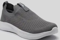 ACTION Athleo WALKER-101 Breathable Flexible Lightweight Comfortable Sports Slip-On Running Shoes For Men (Grey , 9)