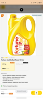437 Rs Fortune Sunlite Refined Sunflower Oil, 4.35 Kg Jar Virar 401305 Mumbai - Amazon Now