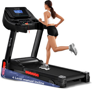 Lifelong 4.5HP Motorized Treadmill for Home Manual Incline 12% Foldable Handle Treadmill