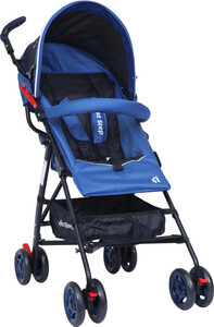 1st Step Jet Stroller/Pram With 5 Point Safety Harness And Adjustable Handles Stroller (Multi, Blue)