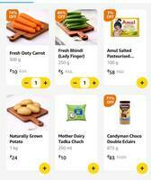 Amazon Now | Candyman  Choco Double Eclairs | Carrot, bhindi ,salt
