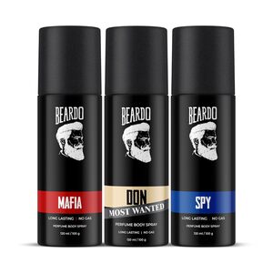 Beardo Deodorant Perfume Body Spray Set For Men (120ml x 3) 