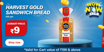 Jiomart : Harvest Gold Sandwich Bread 450gm at 9Rs on Cart Value of 199Rs