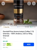 Swiggy Instamart | Search Coffee | Davidoff | MAXXSAVER 