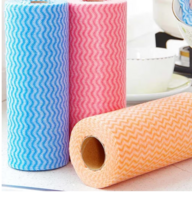 Ella Kitchen Tissue Towel Roll Napkins I Reusable Non Woven Eco Friendly I Pack of 4 I 80 Pulls Per Roll I 320 Sheets Total I Free Check Duster Cloth