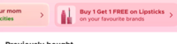 BLINKIT BUY 1 GET 1 FREE ON LIPSTICK 