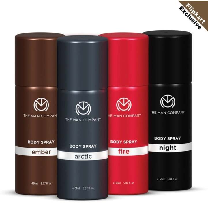 82% off on - THE MAN COMPANY The Power Quad Deodorant Set - For Men (600 ml, Pack of 4) - Rs. 236