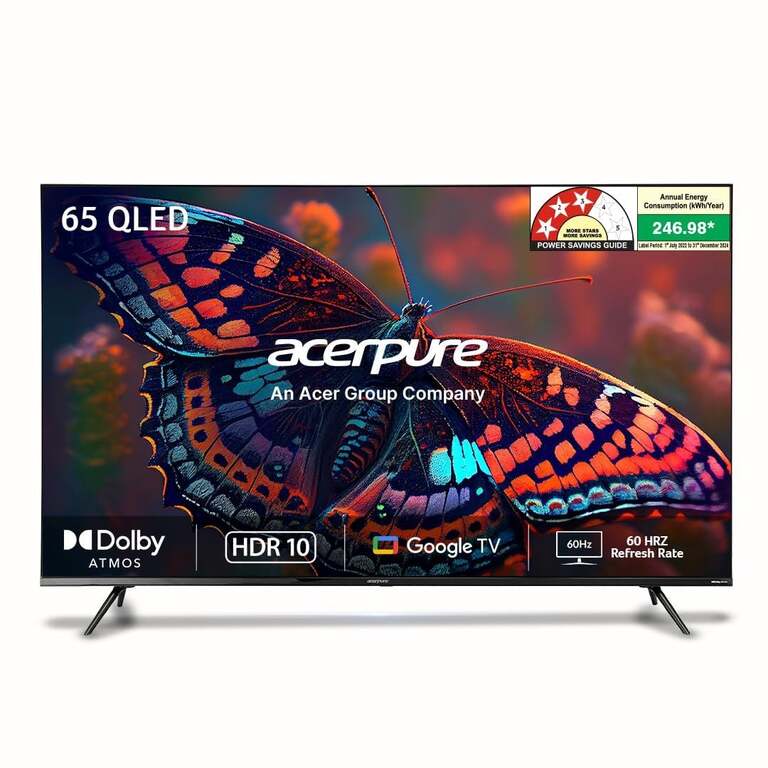 72% off on - Acerpure 164 cm (65 inch) Elevate Series Ultra HD 4K QLED Smart Google TV - Rs. 31050