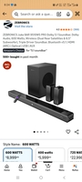 ZEBRONICS Juke BAR 9510WS PRO Dolby 5.1 Soundbar, Dolby Audio, 600 Watts, Wireless (Dual Rear Satellites & 6.5" Subwoofer), Triple Driver Soundbar, Bluetooth v5.1 | HDMI (ARC) | Optical | USB | AUX