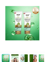 Digihaat | B1 G1 Free Wow Skin Science Neem & Hyaluronic Acid Pimple Care Face Scrub (100 mL *2 )