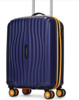 Aristocrat Vortex Plus Blue Small Hard Luggage 56cm Cabin Trolley Bag with 8 Wheels