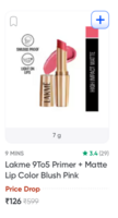 Instamart | Search Lakme | Lakme 9To5 P+S Lipstick (Wine)  | PRICE DROP 