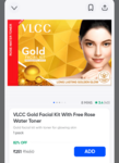 Instamart | VLCC Gold Facial Kit With Free Rose Water Toner | PRICE DROP 