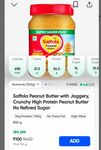 Instamart |  Saffola Peanut Butter with Jaggery, Crunchy High Protein Peanut Butter 850 g | PRICE DROP
