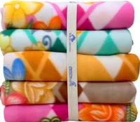 BSB HOME® Printed Polar Fleece Single Bed All Season Blanket/Comforter/Dohar 250TC - Pack of 5 (58x88 Inch, Pink, Green, Rust and Red)  (amazon coupon 3%)