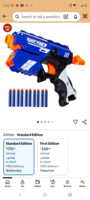 Amazon | Gooyo GY-7043 Blaze Storm Toy Gun with 5 Foam Bullets & 5 Suction Dart Bullets | Toy Gun for Kids