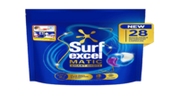 Instamart | Surf Excel 3in1 Smart Shots | Pack of 28 for Front Load & Top Load Washing Machines | (28U x19.9g) | PRICE DROP 