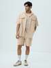 The Souled Store Sand Dune Cotton Solid Shirt