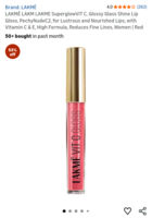 Amazon | LAKME SuperglowVIT C, Glossy Glass Shine Lip Gloss | Lowest Price 