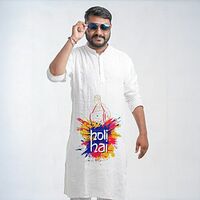 70% off || Men's cotton kurta HOLI HAI