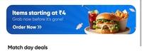 SwiggyxHotstar- Food items at Rs4 only