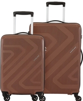 Kamiliant by American Tourister Hard Body Set of 2 Luggage 4 Wheels - KAM KIZA SP2PCSET(55/68)-CLOVE - Brown