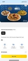 the great biryani / eat sure COUPON  100 at Re1