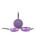 Wonderchef Venice 3 Pcs Purple Aluminum Cookware Set