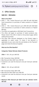 Flipkart minutes x sbi debit card 10% instant discount offer