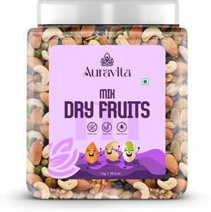 Auravita Premium Mix Dry Fruits and Nuts Almonds, Cashew, Raisins. 1kg