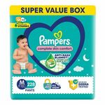 Pampers Complete Skin Comfort Pants, Medium (M) 228 Count, 7-12kg