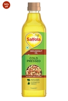 Saffola Cold Pressed Groundnut Oil 1L Pet Bottle 