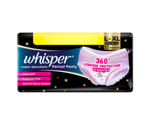 Instamart : Whisper Super Absorbent Period Panty, 12 L-XL Pants