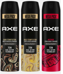 Axe deo's up to 78 % off