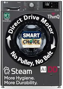 LG Smart Choice, 9 Kg, 5 Star, AI Direct Drive Technology, Steam