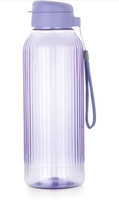 ATTRO Linear 1.5 L BPA-Free Plastic Water Bottle with Leak-Proof Flip-Top Cap, Easy to Carry Nylon Strap and Stylish Color for Daily Hydration- Purple