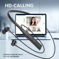 Aroma NB121C Upto 40 Hrs Playtime*, ENC, Fast Charging, Dual Pairing Neckband Bluetooth Headset (Carbon Black, In the Ear)