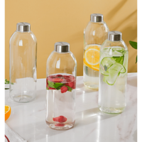 Nestasia Borosilicate Glass Water Bottles (Set of 4)
