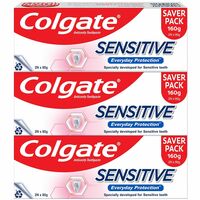 Colgate Sensitive Everyday Protection Toothpaste, For Sensitivity Relief, 480g (Pack of 3 x 160g)

