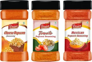 Desire Popcorn Seasonings Combo (Cheese,Tomato & Mexican) 50 Gram